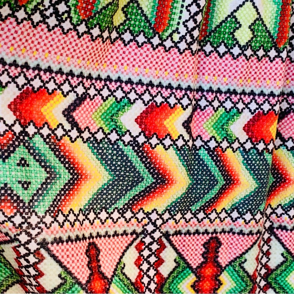 Farm Rio Colorful Geometric Patterned Dress - Picture 10 of 15